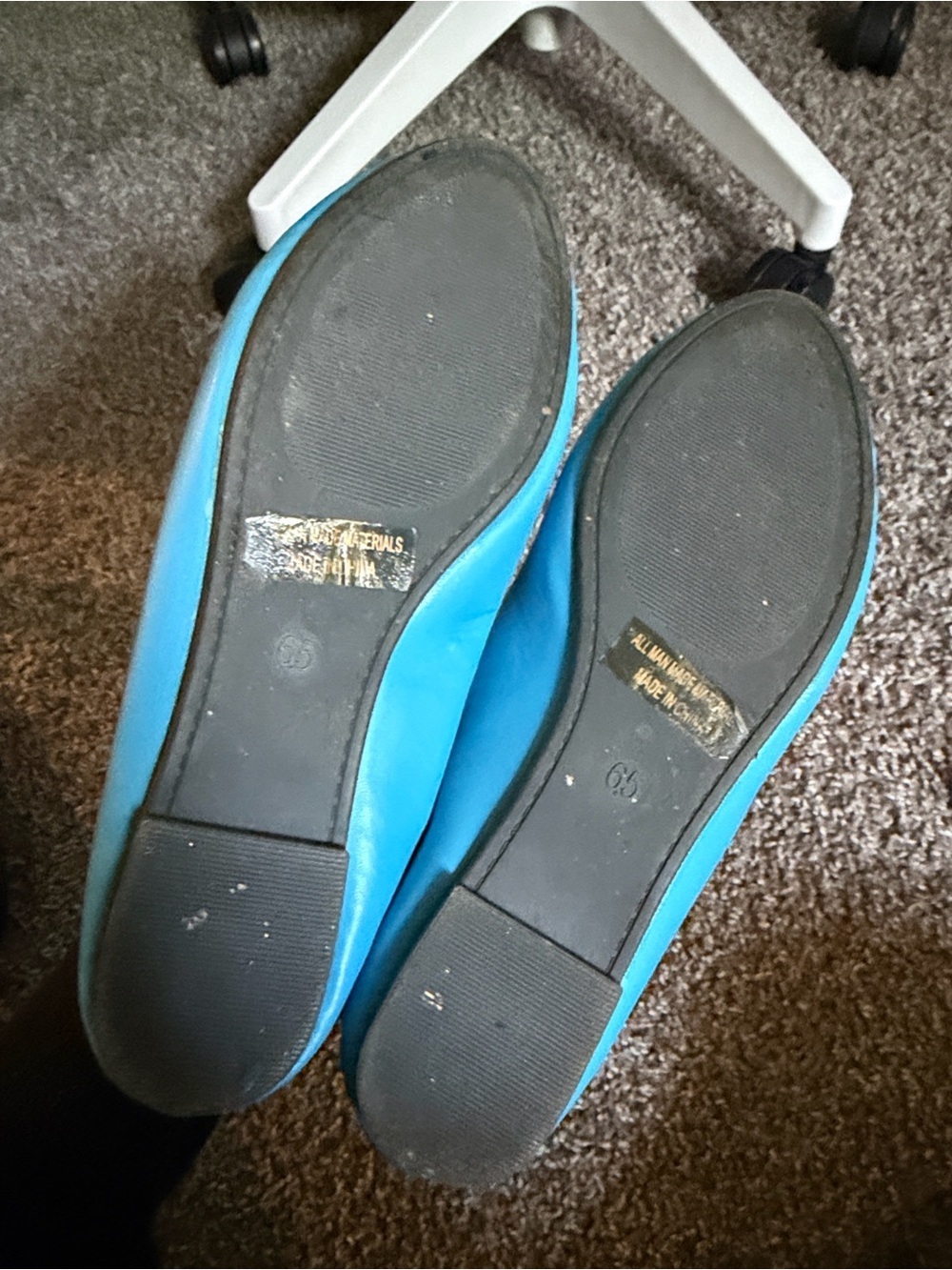 Bright Blue Ballet Flats size 6.5 - Picture 4 of 7